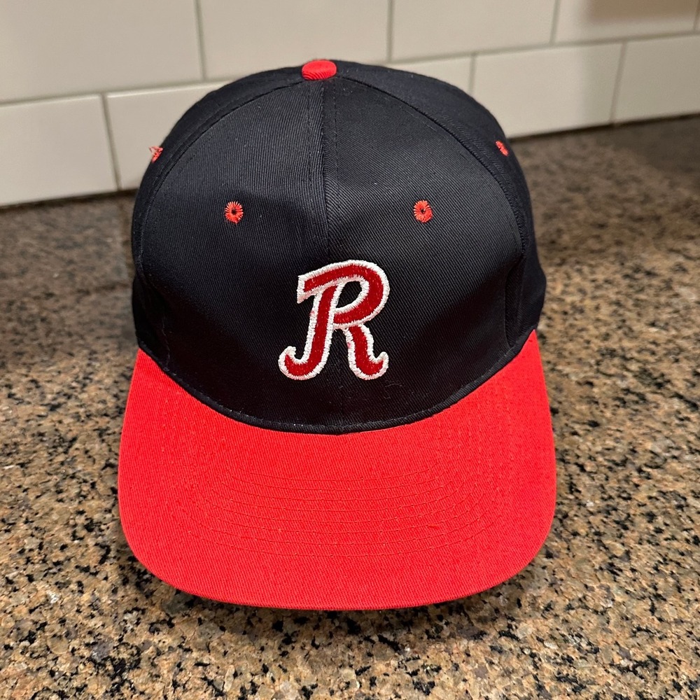 Vtg Reading Fightin Phils Hat KC Snapback Black Red Baseball Cap